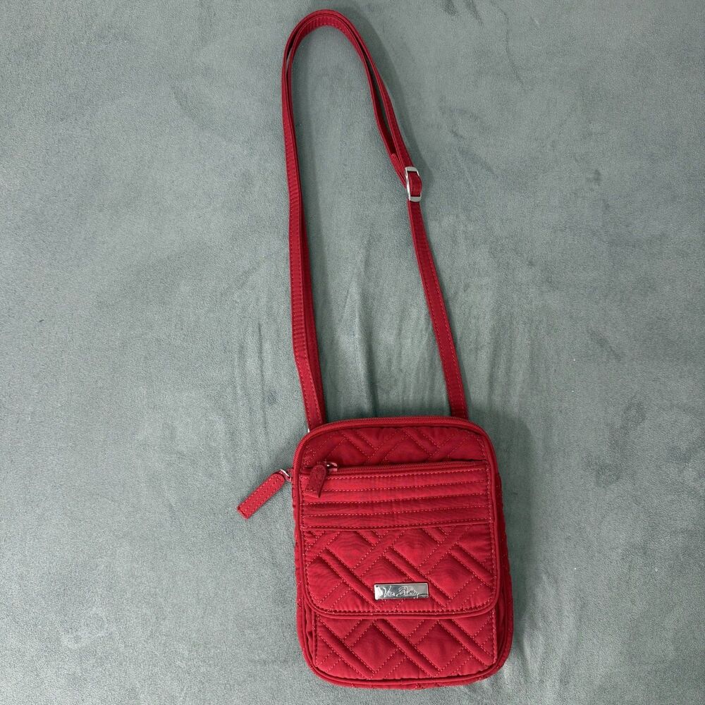 Vera Bradley Mini Hipster Purse Quilted Canyon Red Crossbody Shoulder Bag